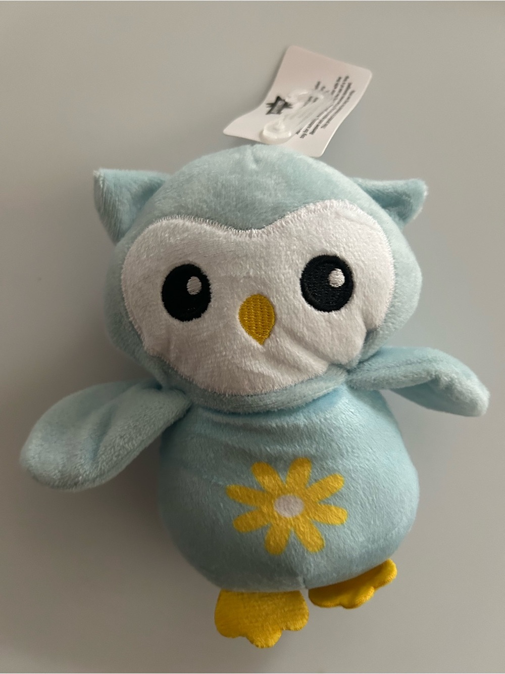 Joyhound Blue Owl Plush Squeaker Dog Toy Floral Detail NWT
